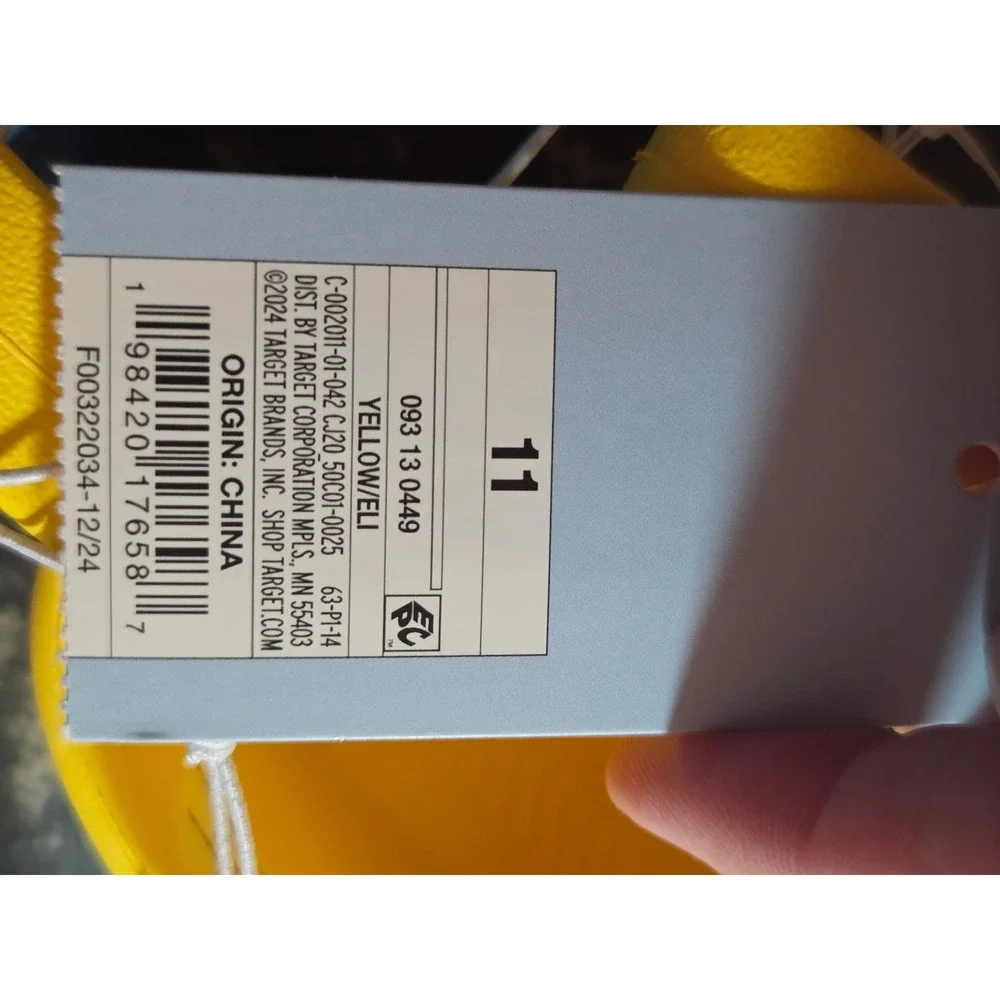 Cat & Jack Eli Kids Yellow Waterproof Rain Boots Size 11 Pull On EVA Unisex